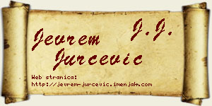 Jevrem Jurčević vizit kartica